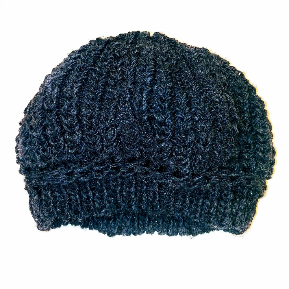 Wool Blend - Navy - Knit Hat